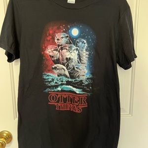 New black T-shirt OTTER THINGS